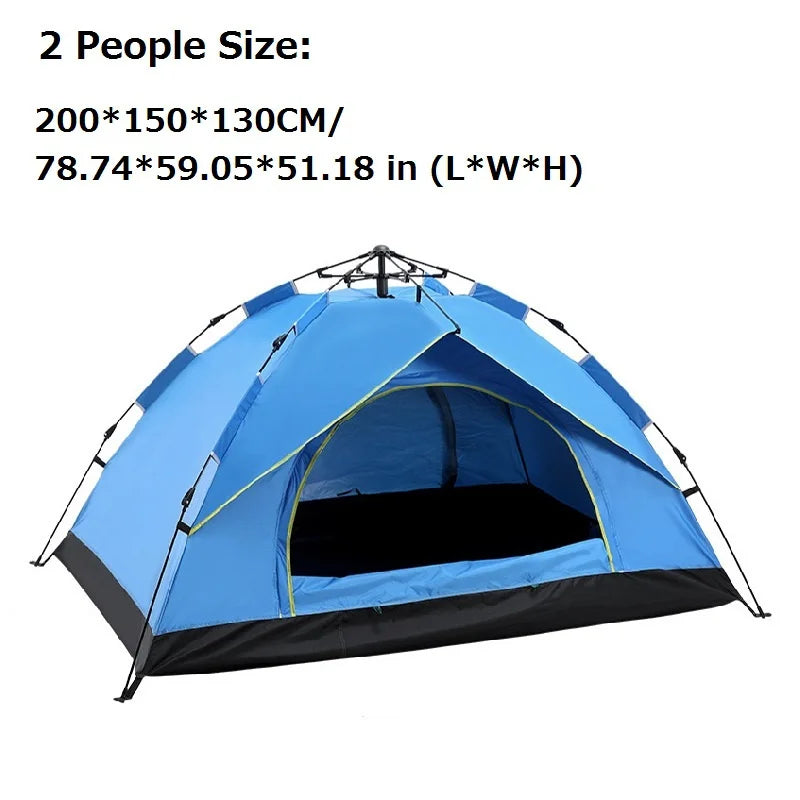 1-4 Person Fully Automatic Camping Tent | Rainproof & Windproof | Quick Setup