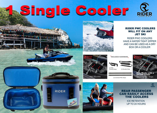 Rider Coolers RC-101 Single PWC Cooler | Jet Ski, Kayak & Paddle Board Cooler
