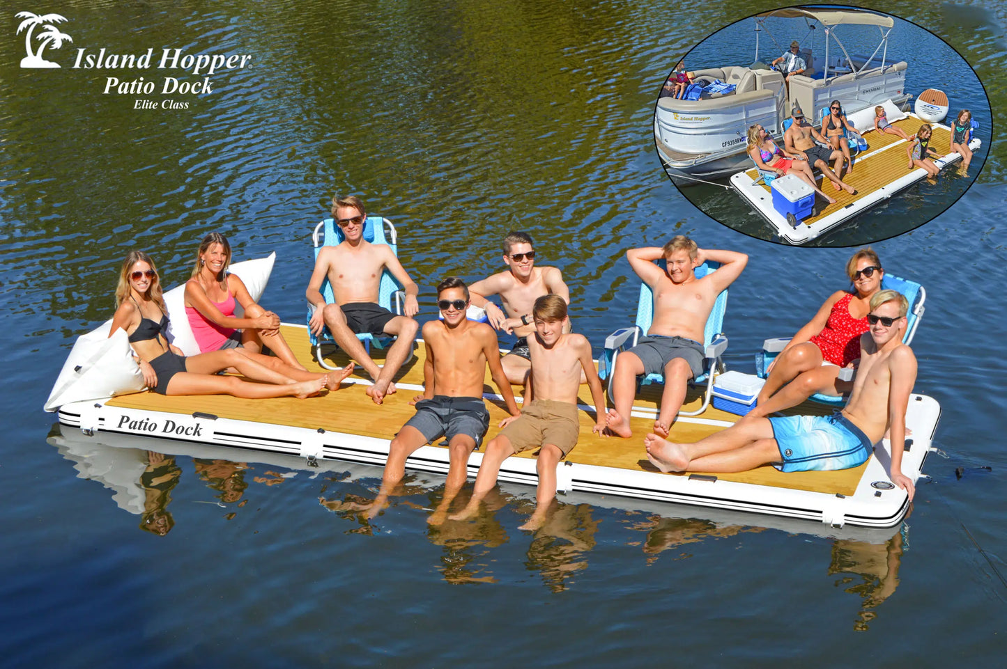 Island Hopper Elite Class Patio Dock 15â€² Floating Platform