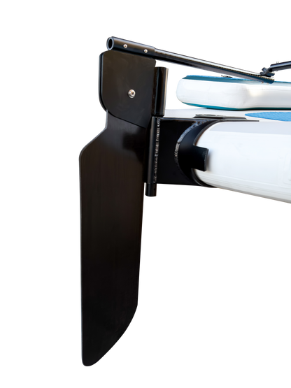 Close-up of a boat propeller on a white background