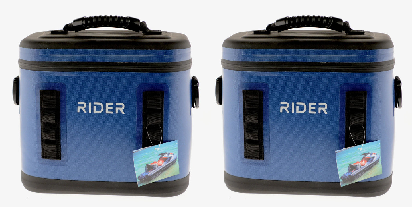 Rider Coolers RC102 Jet Ski Cooler Set of 2 – Blue | 10 Can PWC Saddle Bag Cooler