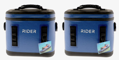 Rider Coolers RC102 Jet Ski Cooler Set of 2 – Blue | 10 Can PWC Saddle Bag Cooler