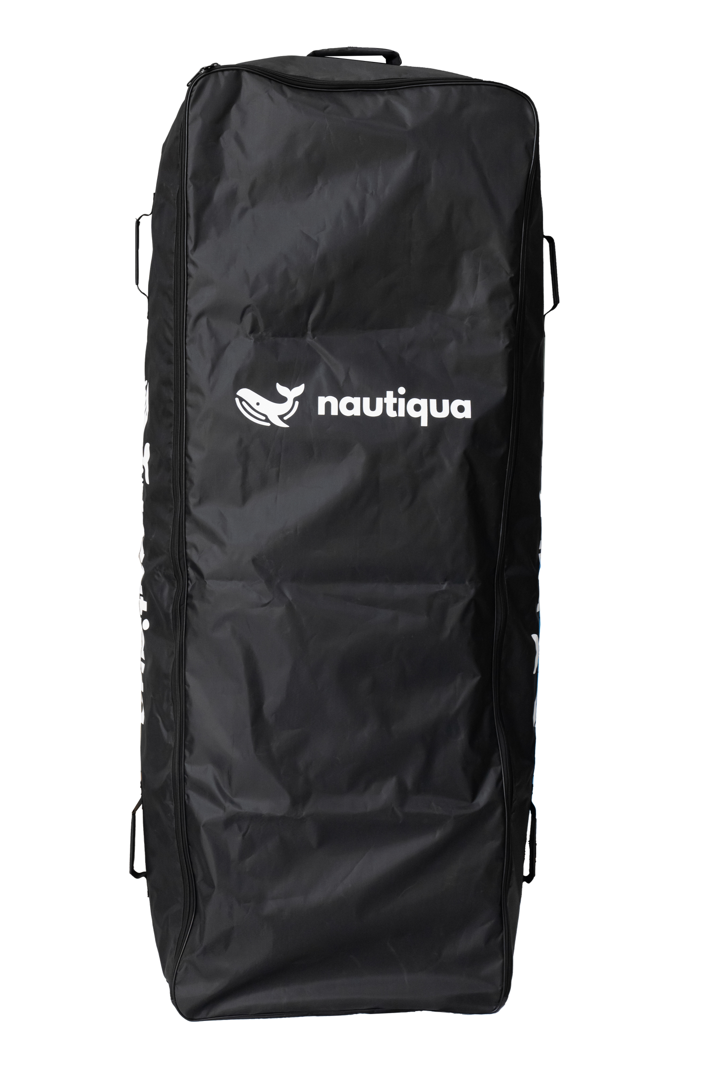 Black travel bag with Nautica logo on a white background