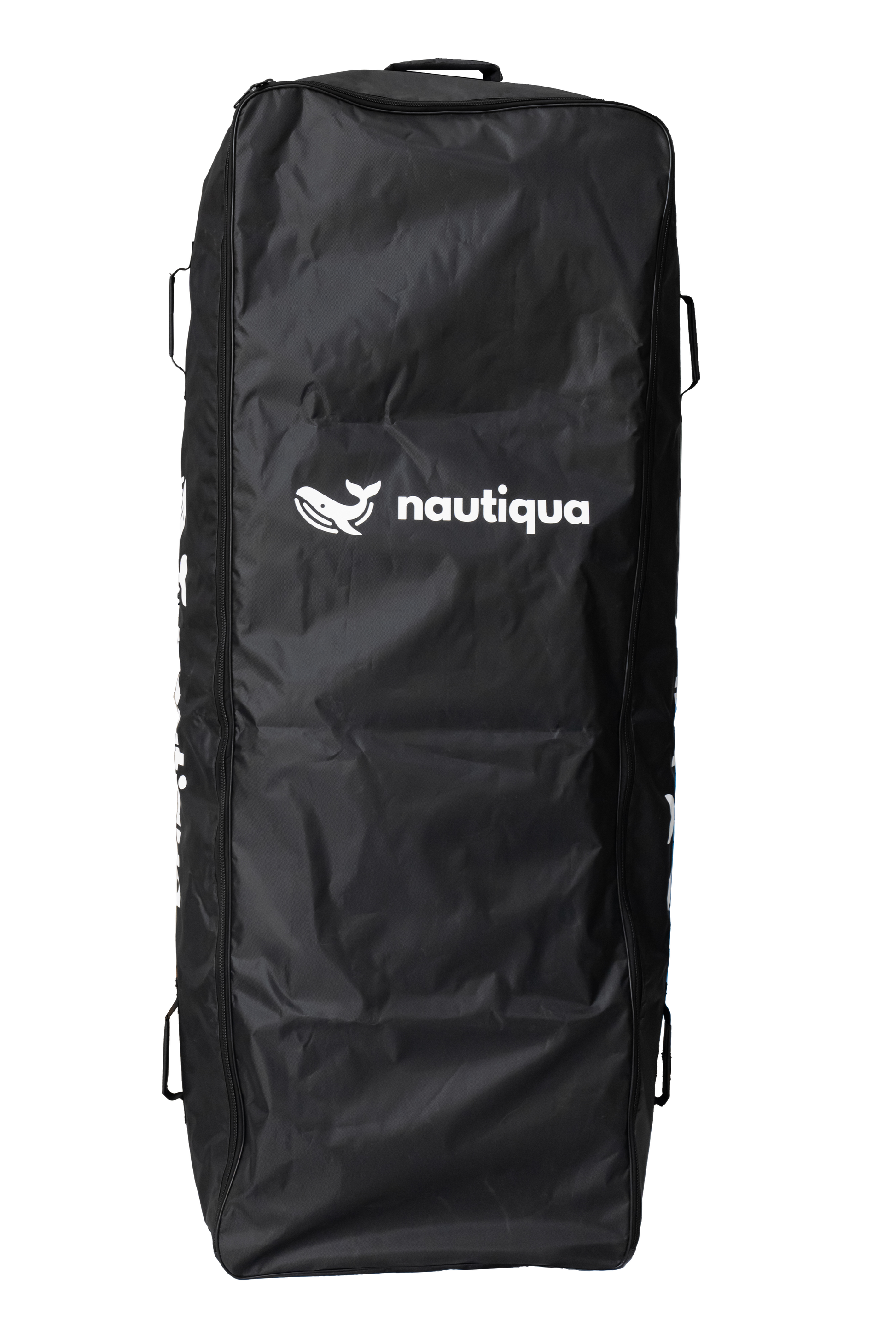 Black travel bag with Nautica logo on a white background