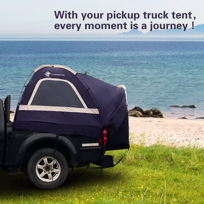 Lanceton Pickup Truck Tent – Waterproof PU3000, Fits 5.5'-6.5' Beds (F150, Ram, Silverado, Tundra)