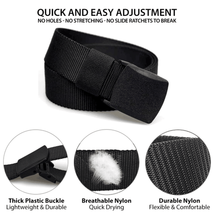 XGear Tactical Adjustable Nylon Belt with Plastic Buckle