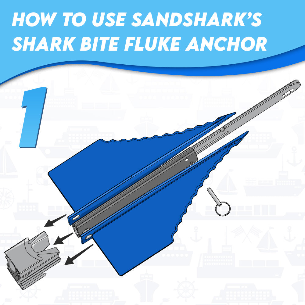 Mini Fluke Anchorâ€“ Compact, Powerful Anchor for Jet Skis, PWCs, Kayak, & Small Boats (Anchor, Line, Case)