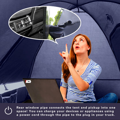 Lanceton Pickup Truck Tent – Waterproof PU3000, Fits 5.5'-6.5' Beds (F150, Ram, Silverado, Tundra)