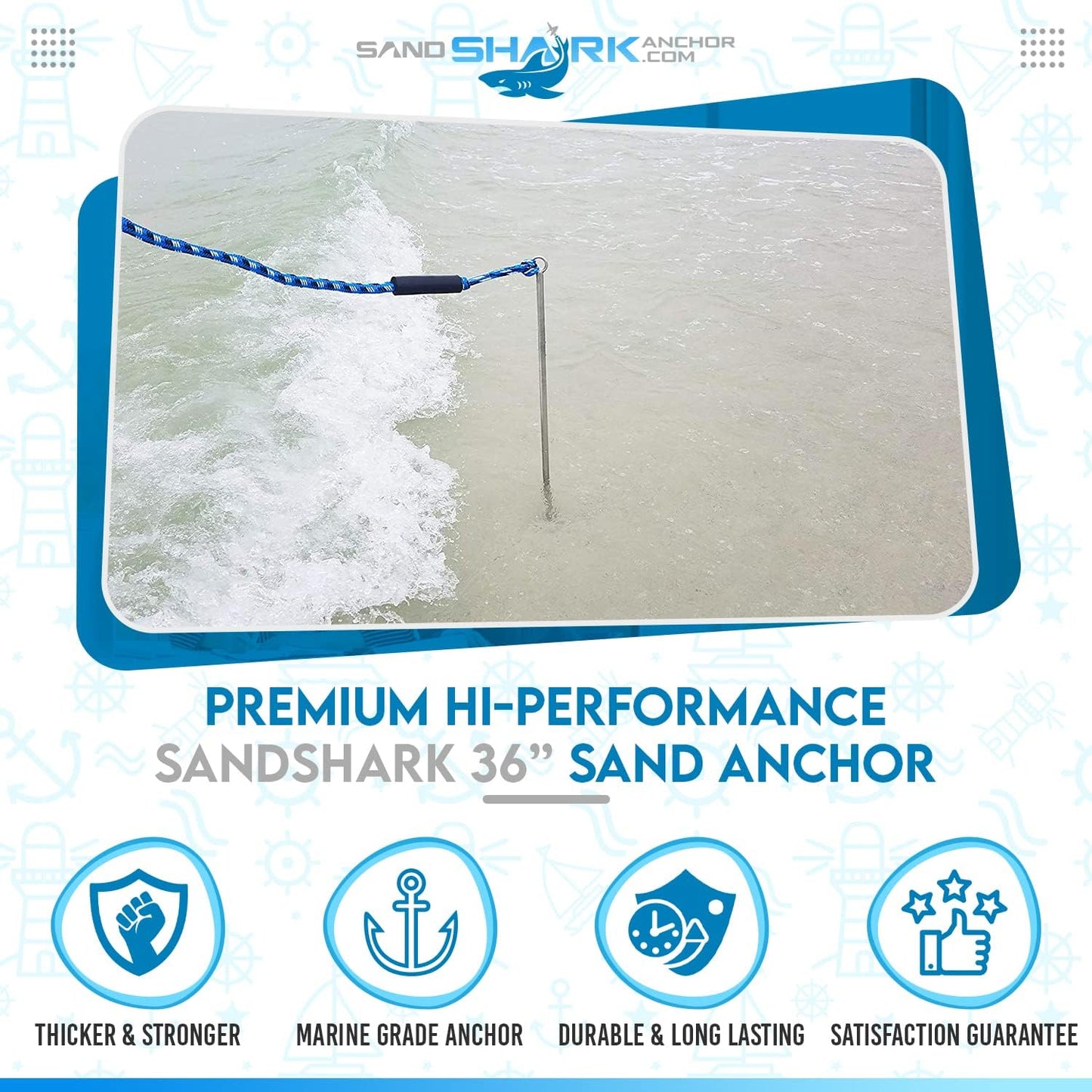 Lite 36 Anchor â€“ Reliable, Portable Anchor for Boats and Pontoons - Inflatable Anchor