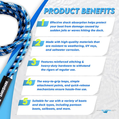 7-21 ft Heavy Duty Bungee Dock Line - The Ultimate Anchoring  Solution for Your Watercraft
