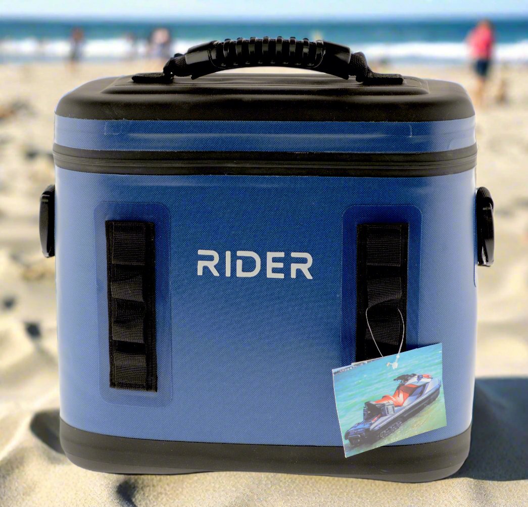Rider Coolers RC102 Jet Ski Cooler Set of 2 – Blue | 10 Can PWC Saddle Bag Cooler
