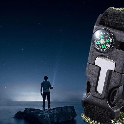 Military Survival Watch with Compass & Whistle – Waterproof 30M