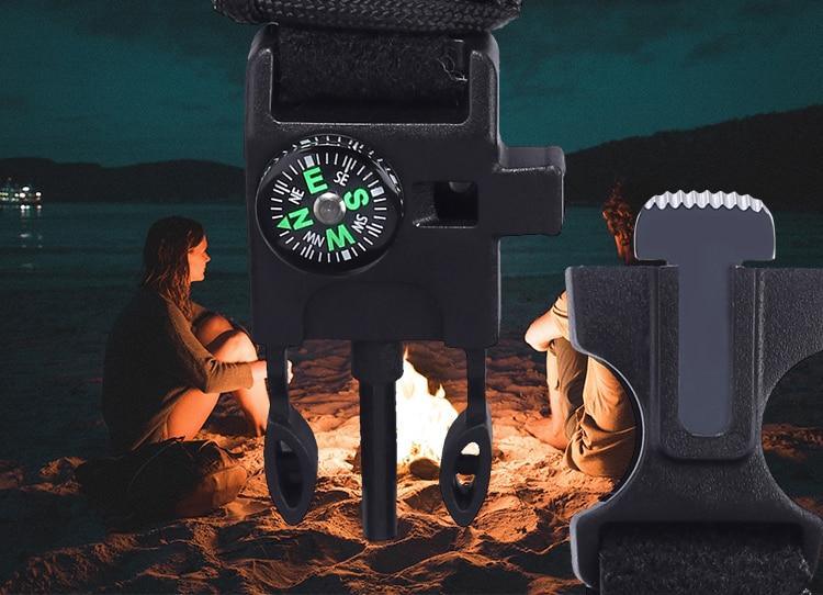 Military Survival Watch with Compass & Whistle – Waterproof 30M