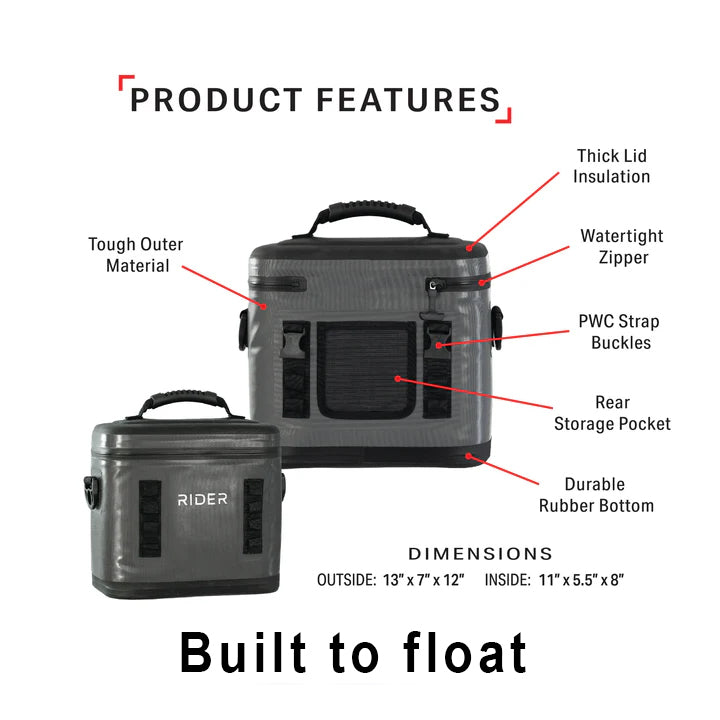 Rider Coolers Kayak & Paddle Board Cooler | Waterproof, Built to Float