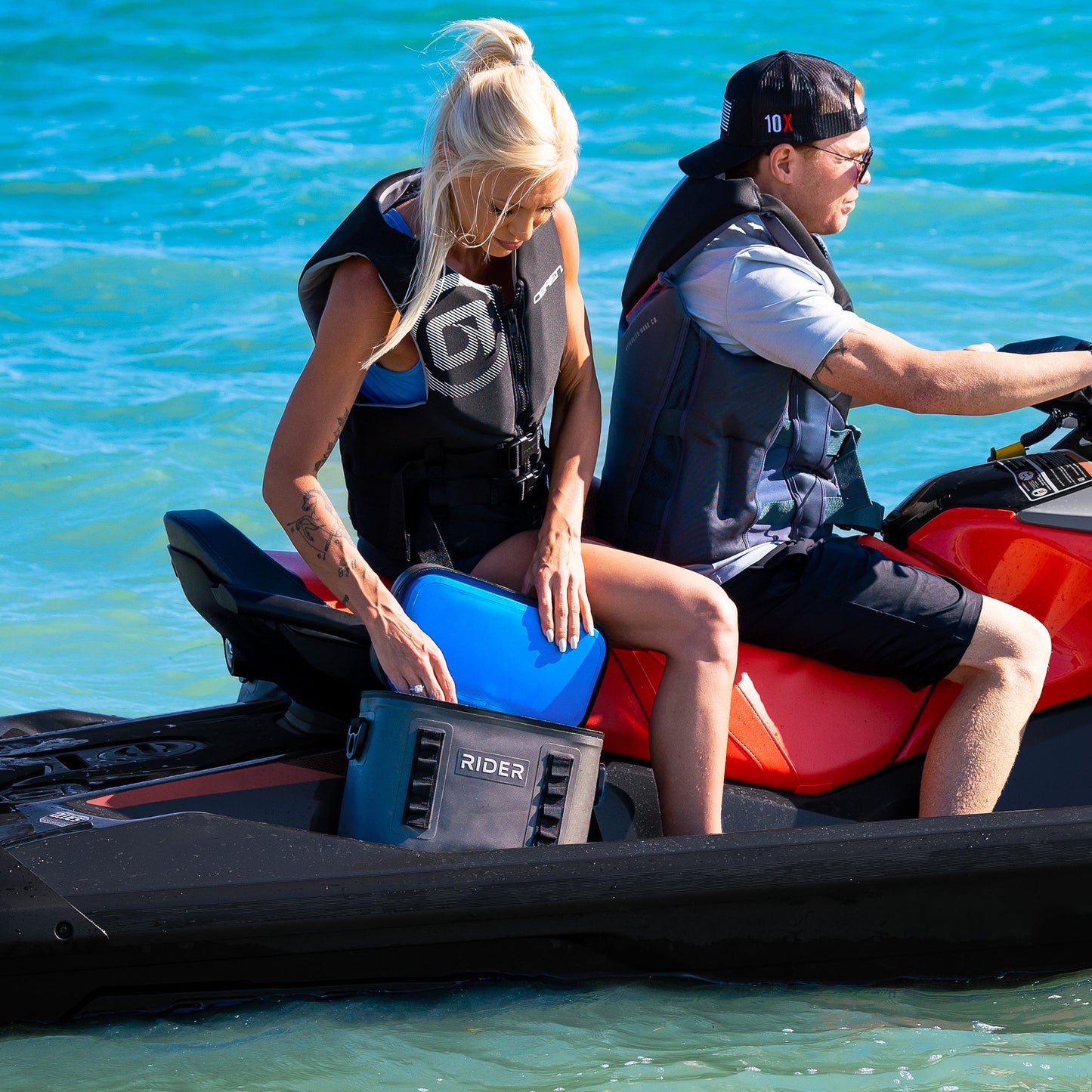 Rider Coolers RC-101 Jet Ski Cooler Set of 2 | 6 Can PWC Saddle Bag Cooler