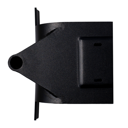Black metal bracket on a white background