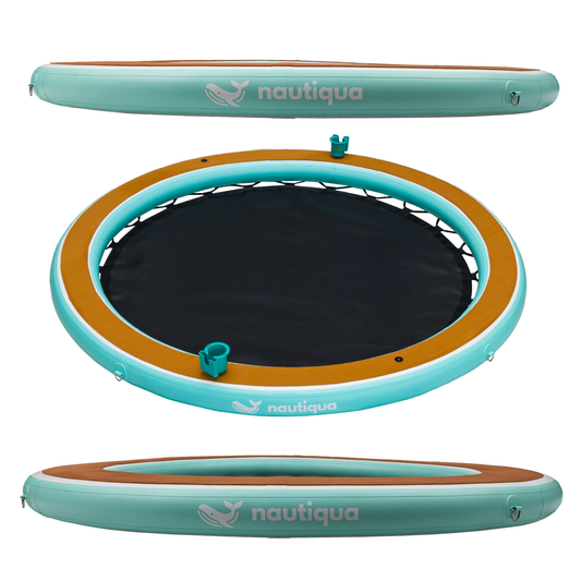 Nautiqua inflatable trampoline on a white background