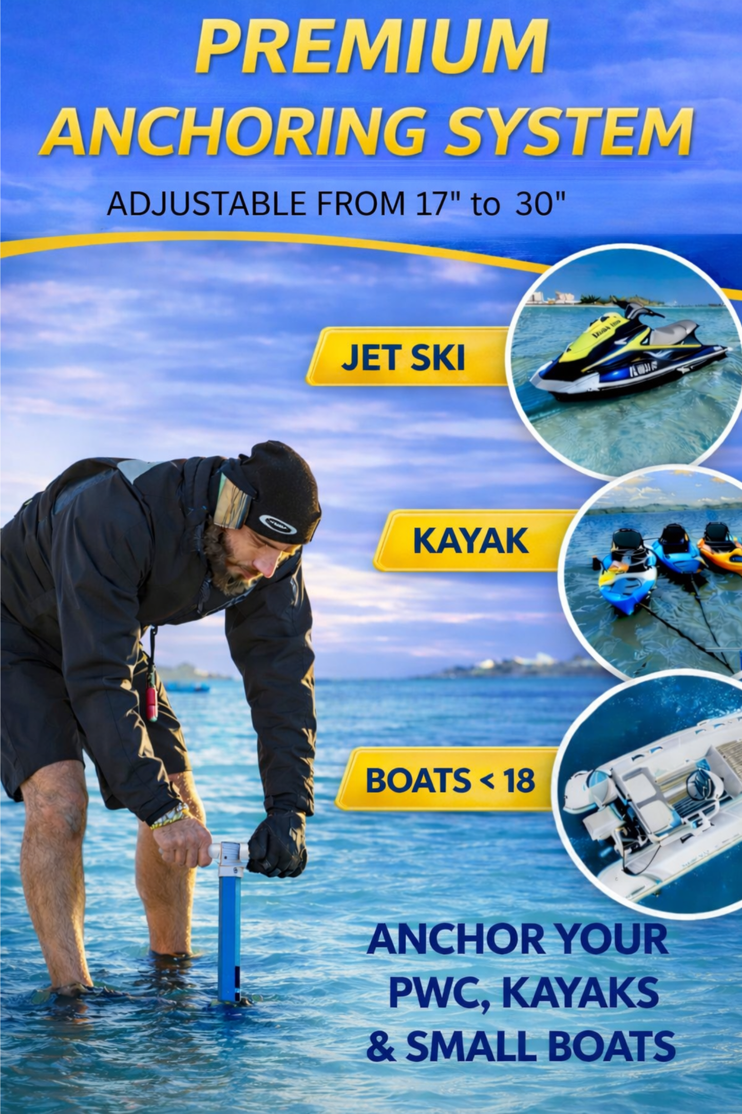 PWC 3.0 Anchor by Sandshark â€“ The Ultimate Anchor for Jet Skis & Personal Watercraft