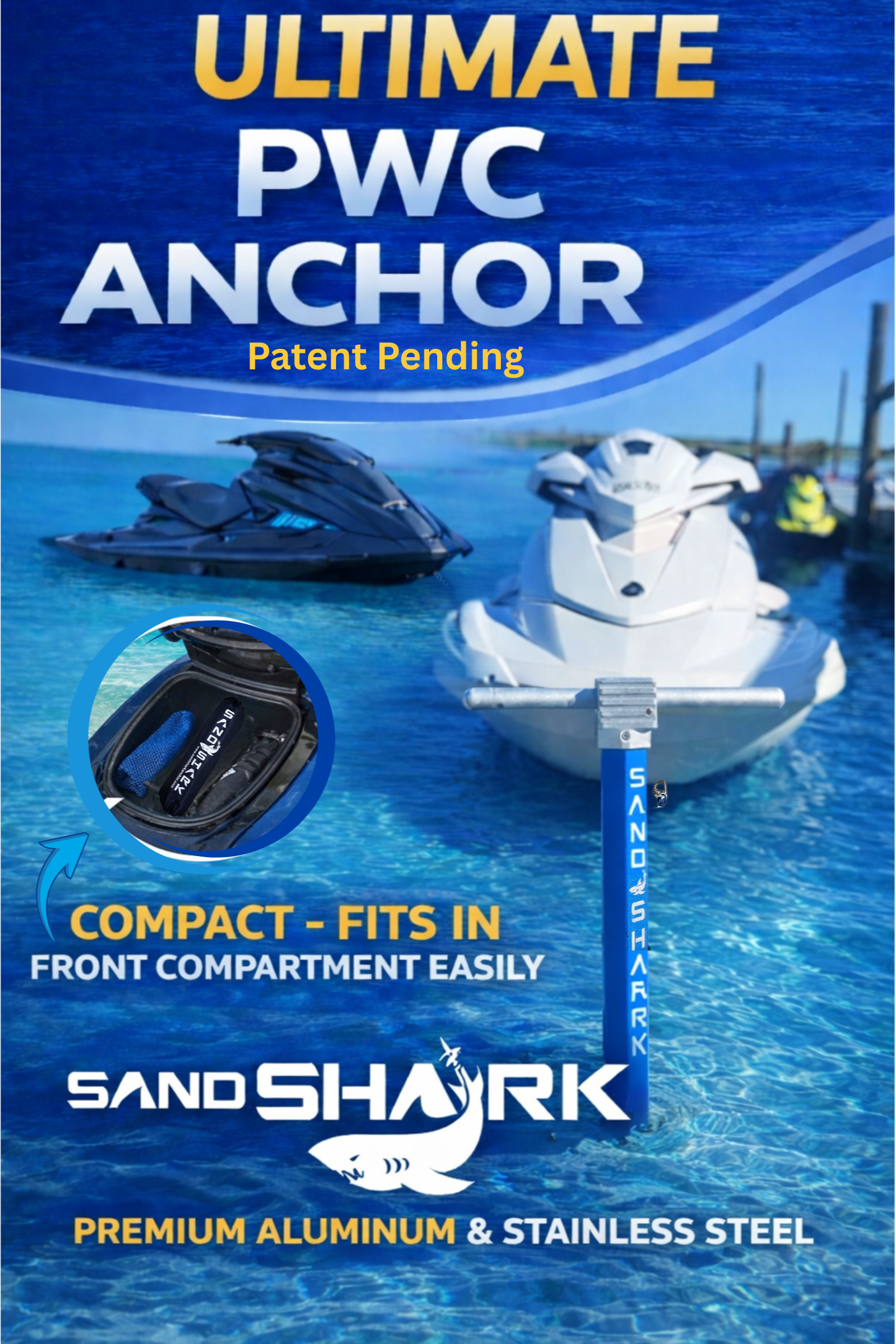 PWC 3.0 Anchor by Sandshark â€“ The Ultimate Anchor for Jet Skis & Personal Watercraft