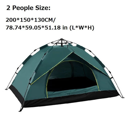 1-4 Person Fully Automatic Camping Tent | Rainproof & Windproof | Quick Setup