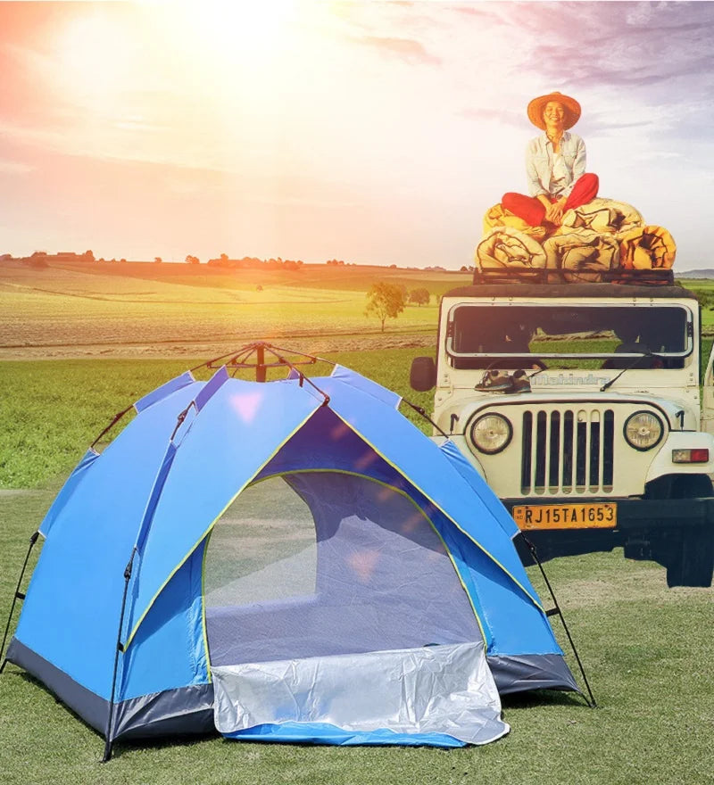 1-4 Person Fully Automatic Camping Tent | Rainproof & Windproof | Quick Setup