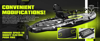 Fishing SUP Board 11' with Rod Holders | Inflatable Angler Paddle Board with Pedal Drive