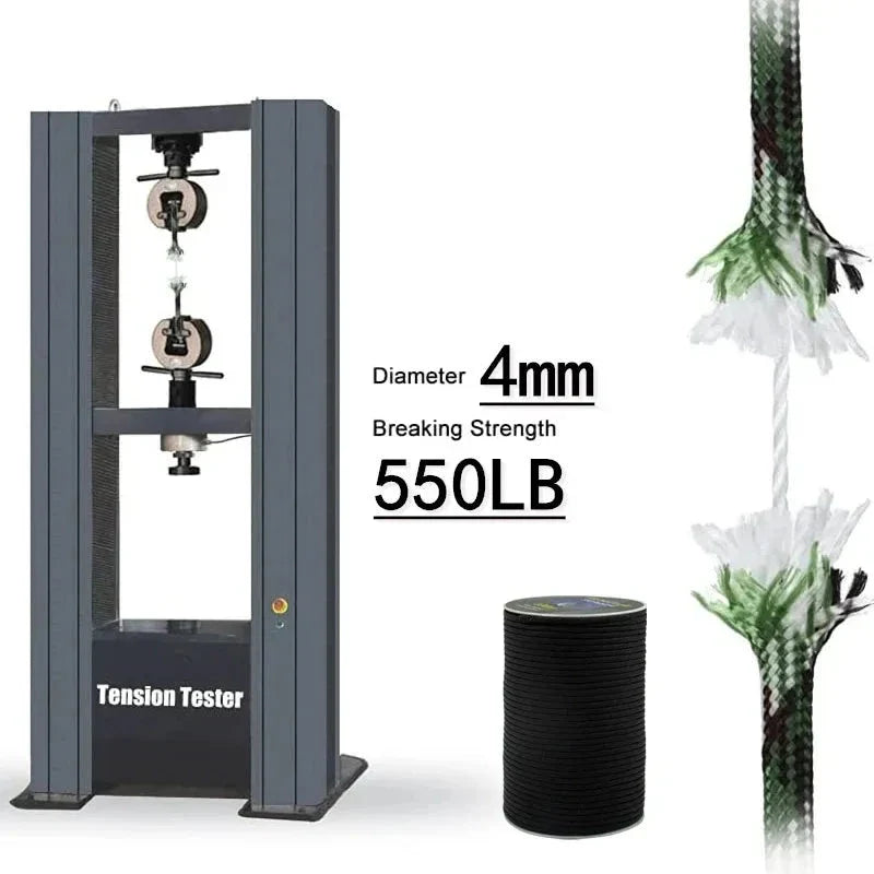 7-Core 550 Paracord Rope – 4mm Polyester Survival Cord for Camping, Hiking & DIY Gear