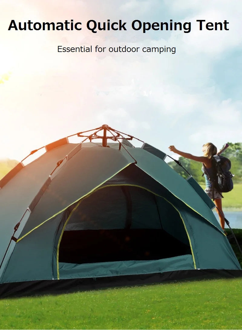 1-4 Person Fully Automatic Camping Tent | Rainproof & Windproof | Quick Setup