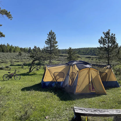 Extra Large 600x600cm Family Camping Tent | 4 Rooms 1 Hall | Shade & Rain Protection