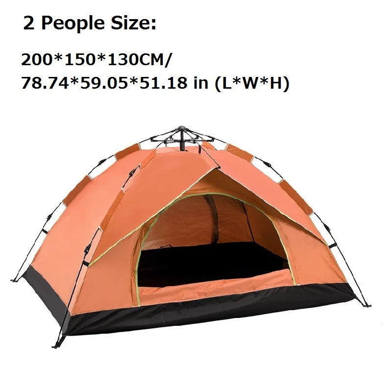 1-4 Person Fully Automatic Camping Tent | Rainproof & Windproof | Quick Setup
