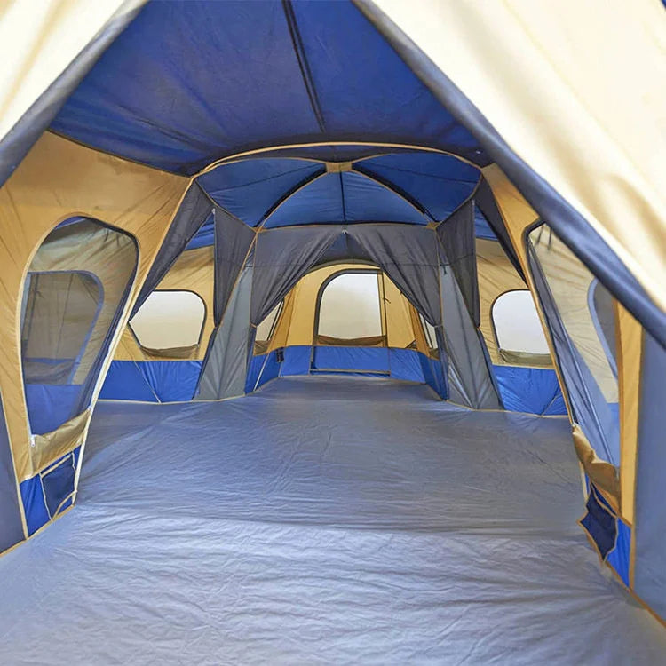 Extra Large 600x600cm Family Camping Tent | 4 Rooms 1 Hall | Shade & Rain Protection