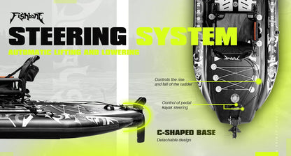 Fishing SUP Board 11' with Rod Holders | Inflatable Angler Paddle Board with Pedal Drive