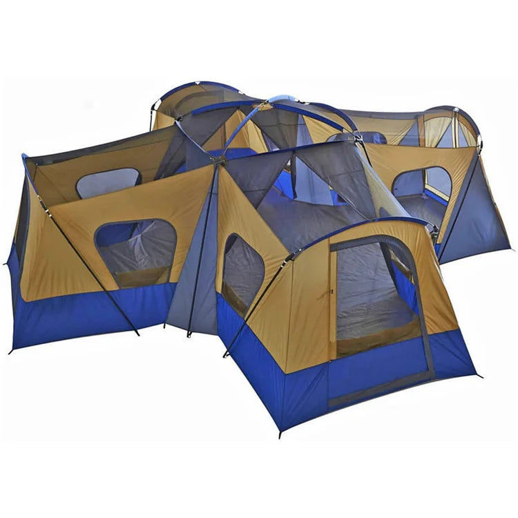 Extra Large 600x600cm Family Camping Tent | 4 Rooms 1 Hall | Shade & Rain Protection