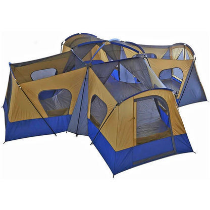 Extra Large 600x600cm Family Camping Tent | 4 Rooms 1 Hall | Shade & Rain Protection