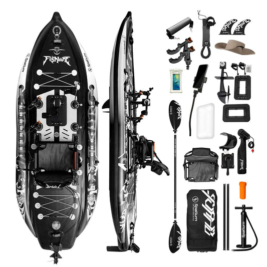 Fishing SUP Board 11' with Rod Holders | Inflatable Angler Paddle Board with Pedal Drive