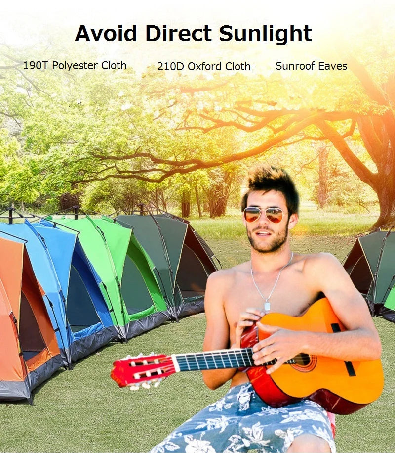 1-4 Person Fully Automatic Camping Tent | Rainproof & Windproof | Quick Setup