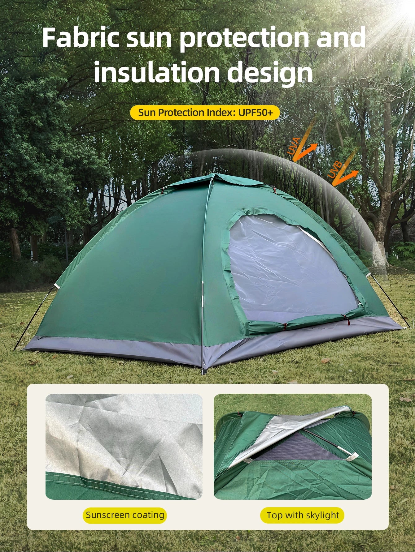 Outdoor Camping & Hiking Tent | Rain & Sun Protection | Easy Setup