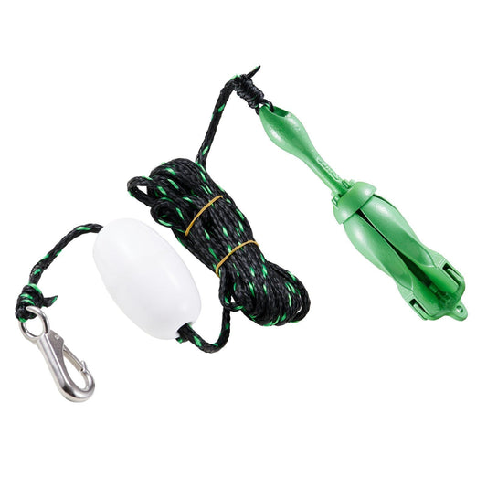 Kayak Anchor Kit, 3.5 lb Paddle Board Anchor Kit with 26.2 ft/8 m Rope and Buoy, Folding Small Boat Anchor with Storage Bag and Snap Hook, Kayak Accessories for Kayaks, Small Boats, Canoes