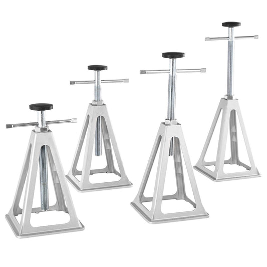 RV Stabilizer Jacks, 4 Pack Aluminum RV Leveling Jacks, RV Stack Jacks for RV Travel Trailer Camper, Single Screw Jack Support up to 6000 Lbs, Adjustable from 11 inch to 17 inch