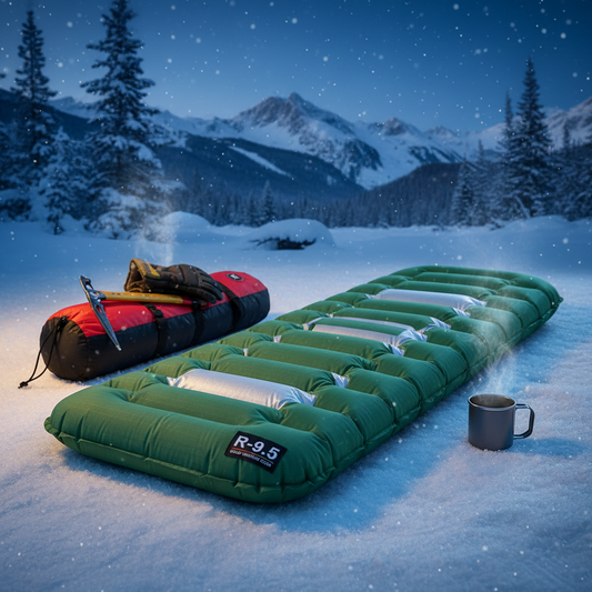 Insulated winter sleeping pad