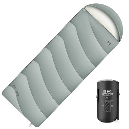 Cotton Envelope Portable Backpacking Sleeping Bag for Outdoor Camping with Compression Sack