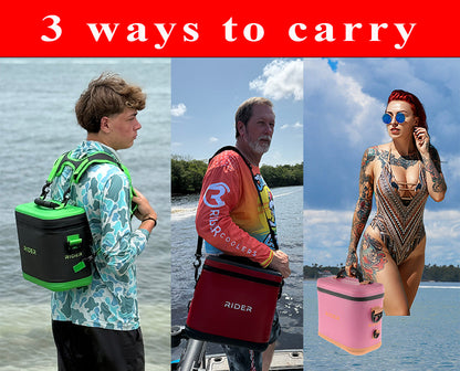 Rider Coolers RC-101 Jet Ski Cooler Set of 2 – Red | 6 Can PWC Saddle Bag Cooler
