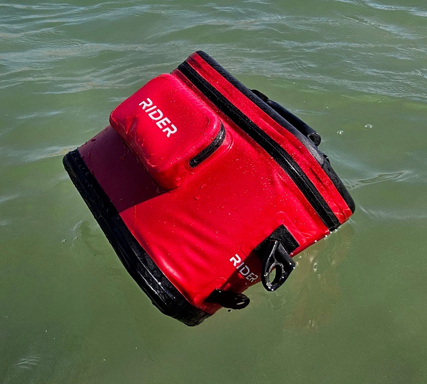 floating red cooler 