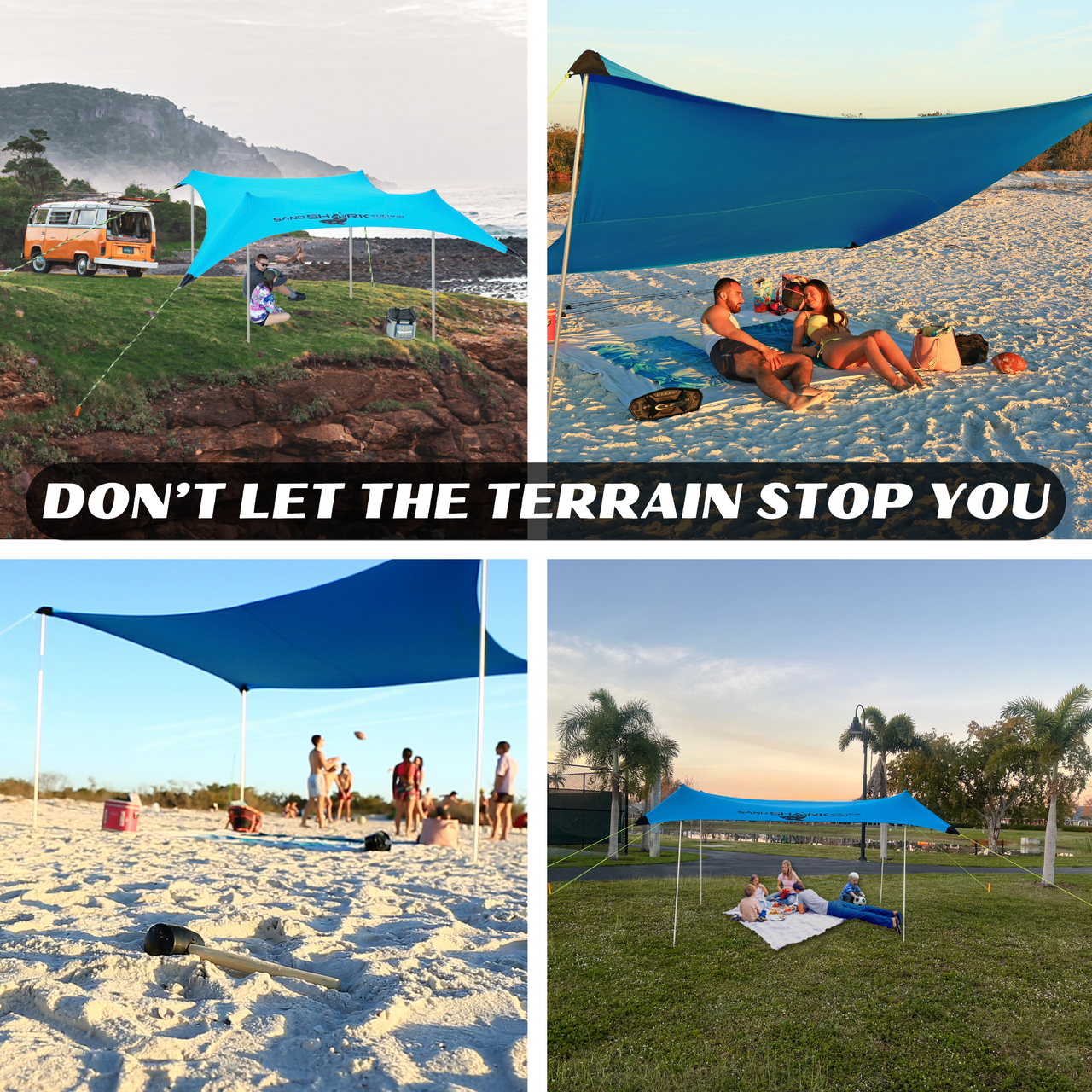 Large Pop Up Beach Tent for Outdoors: Water-Resistant, Portable Sunshade, Fits in a Duffle Bag