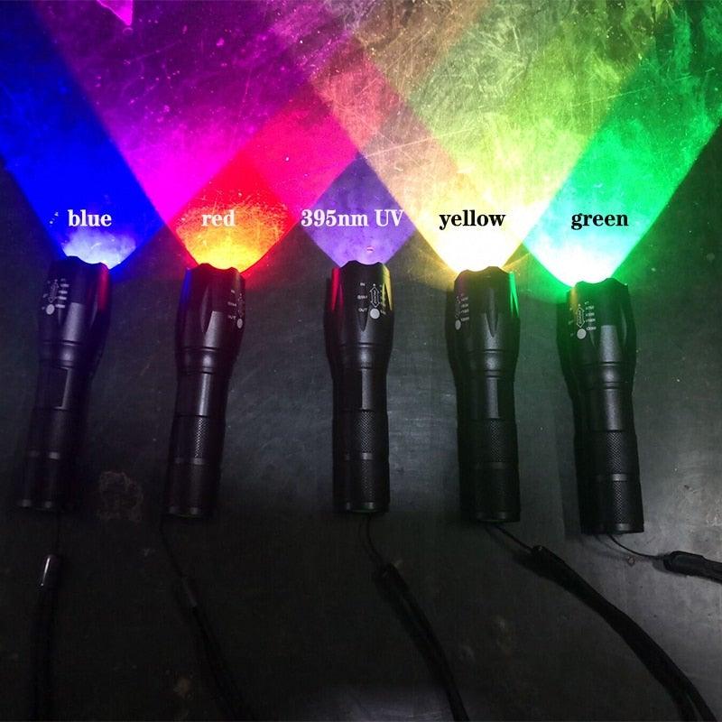 Waterproof Z45 Led Flashlight Ultra Bright Waterproof MINI Torch T6/L2/V6 zoomable 5 Modes 18650 rechargeable Battery for camping tactica Led Mini Water-Resistant Torch Light For Indoor & Outdoor Camping Hiking Accessories Gear